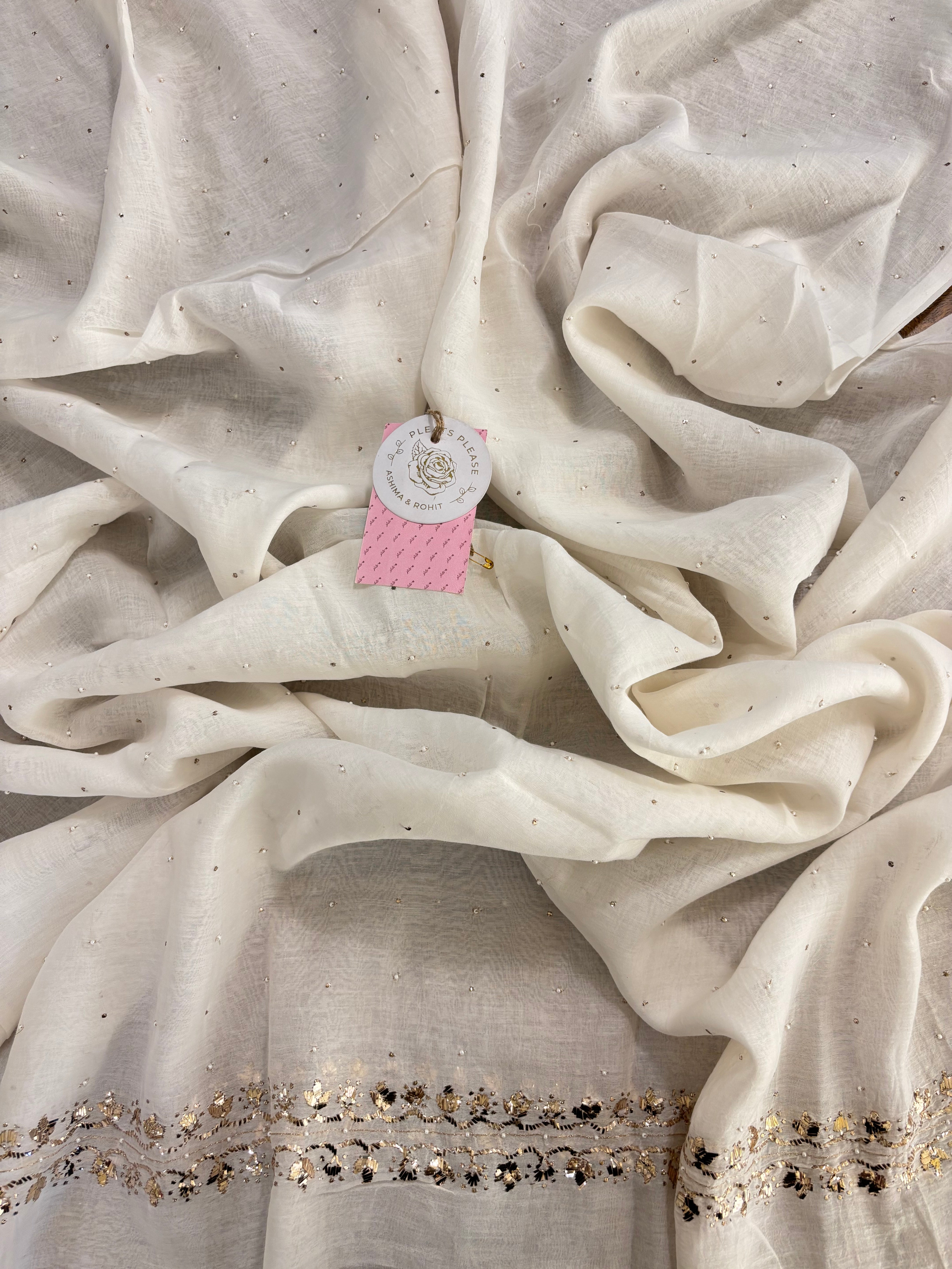 Dyeable Chanderi Mul Mukaish Kurta & Dupatta