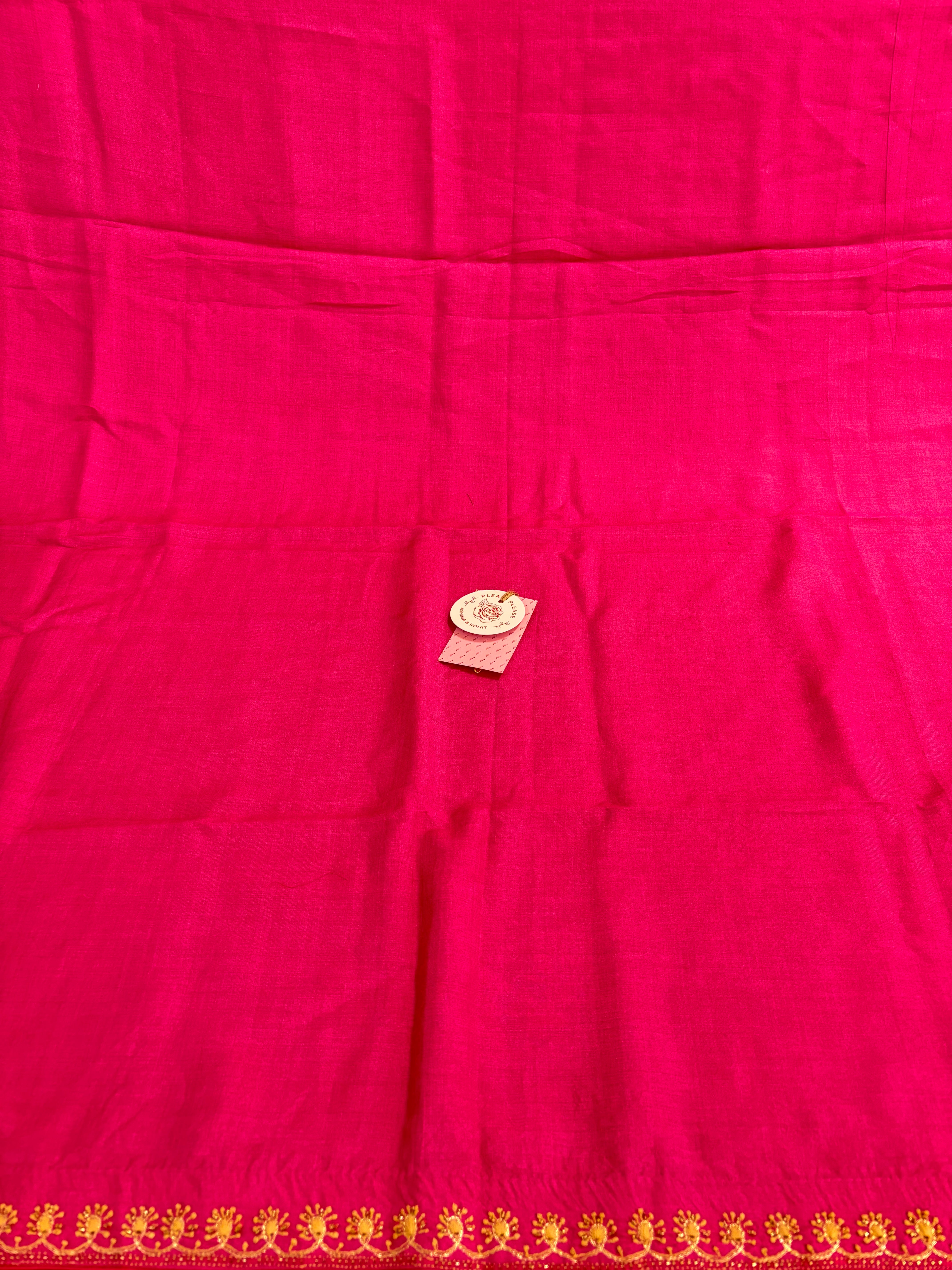 Magenta Pure Monga Silk A-Line Chikankari Kurta & Dupatta With Bottom - Pleats PleaseChikankari
