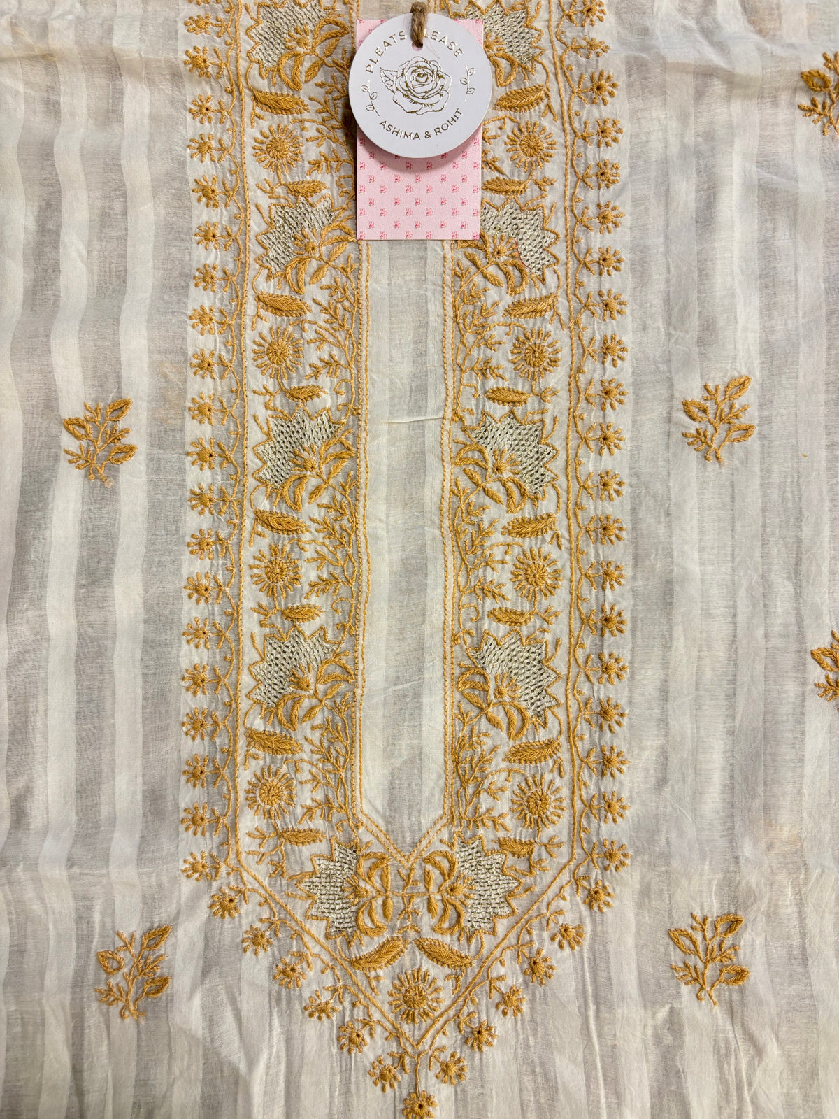 Dyeable Chanderi Mul Chikankari Men’s Kurta