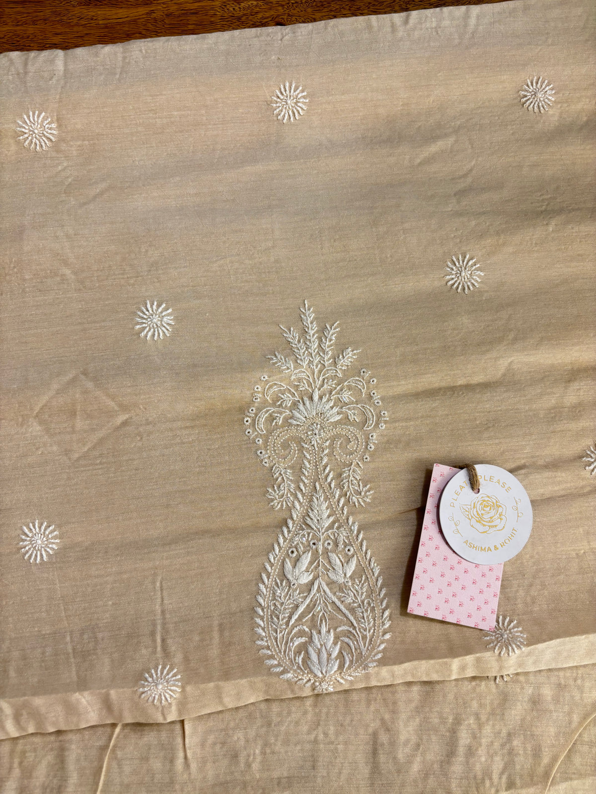 Dyeable Monga Silk Embellished Chikankari Men’s Kurta