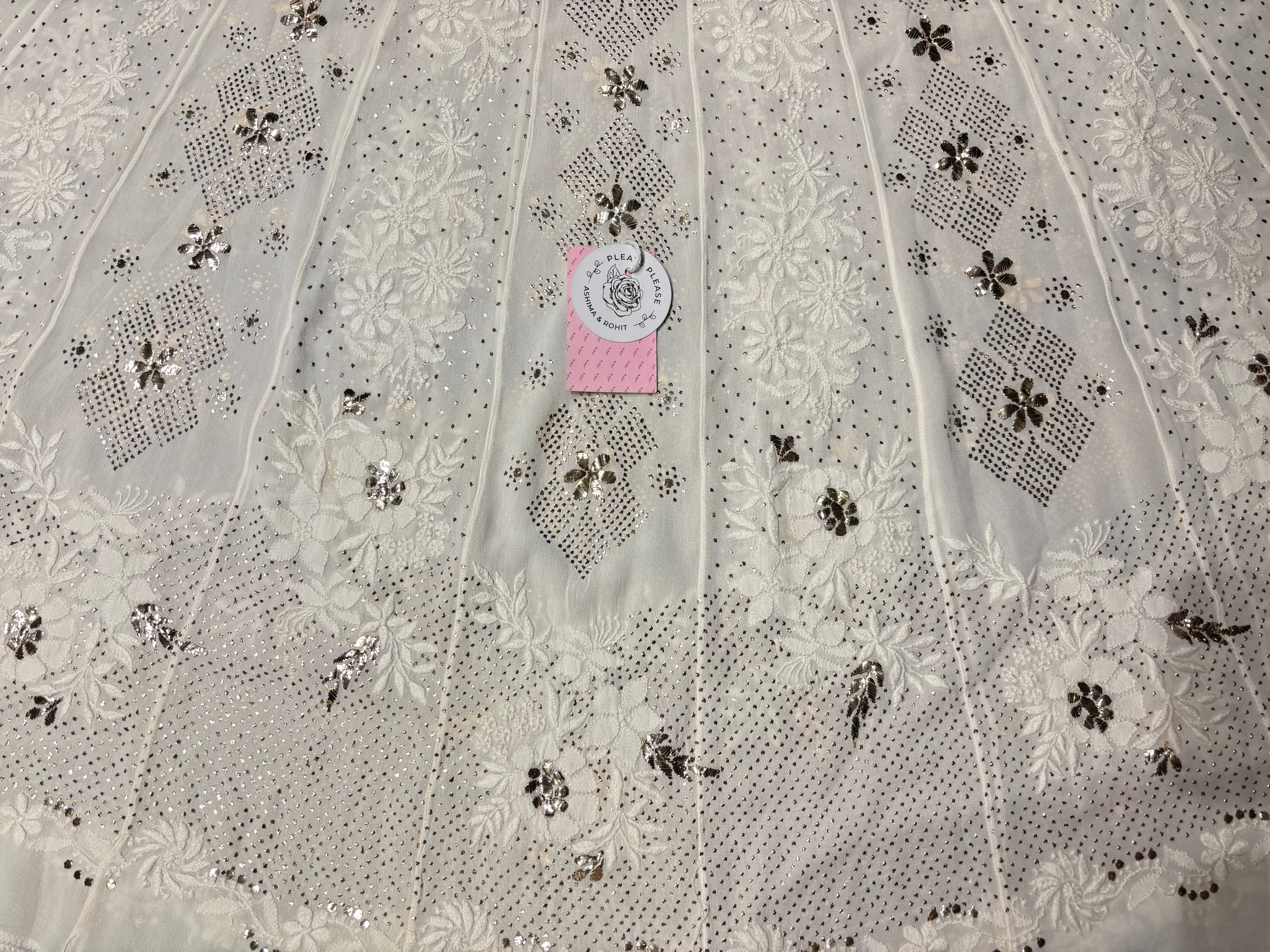 Dyeable Pure & Premium Georgette Chikankari Anarkali & Dupatta