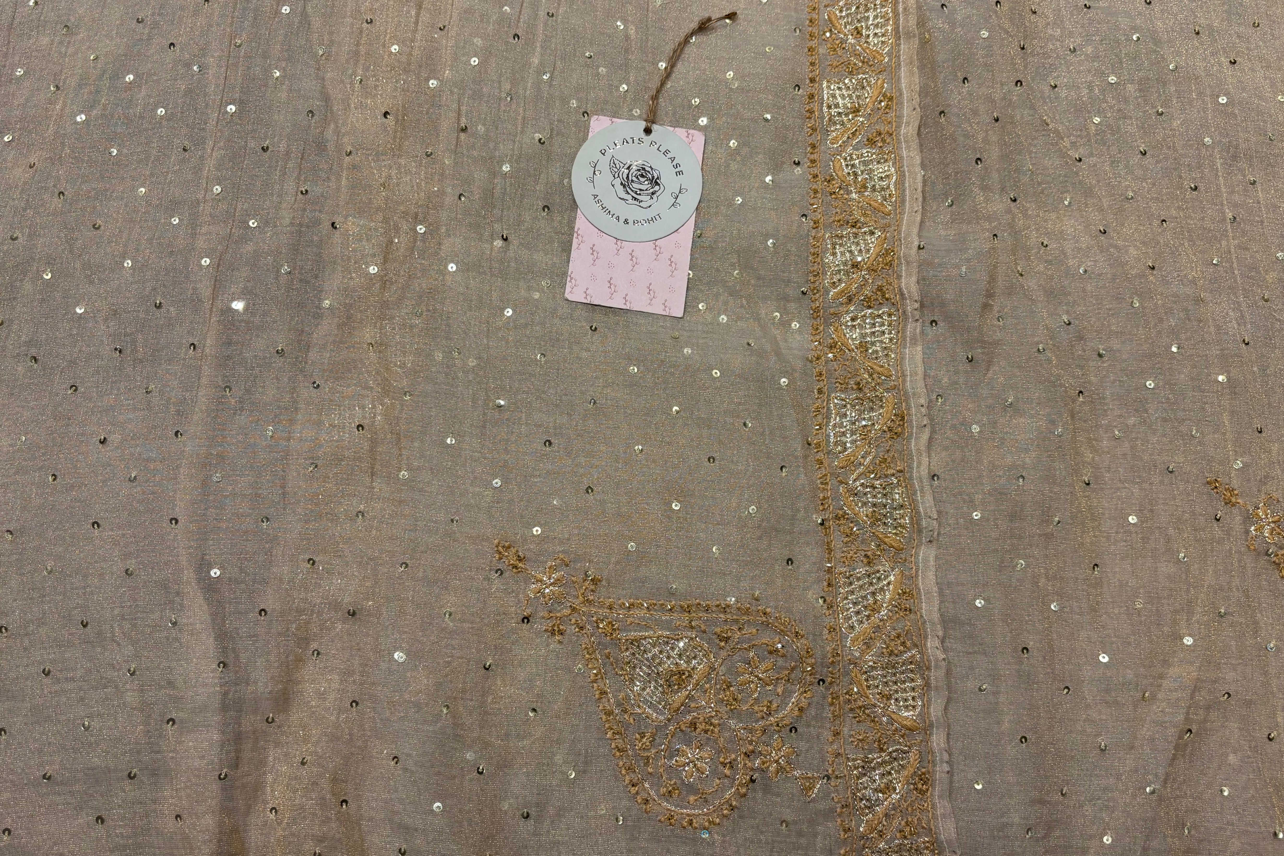 Dyeable Pure and Premium Tissue Chikankari Angrakha A line Anarkali and Dupatta set