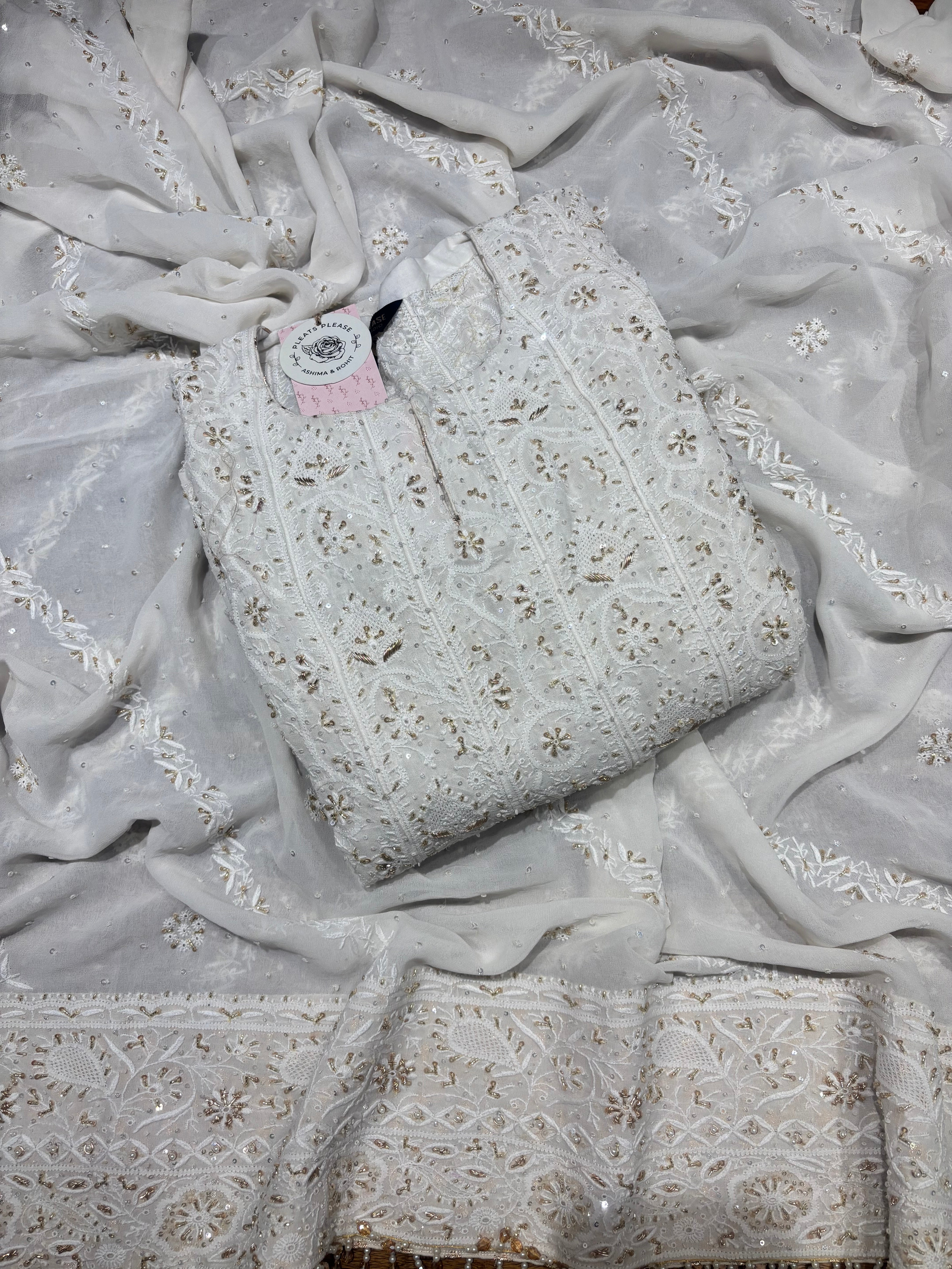 Dyeable Pure & Premium Georgette Anarkali Anarkali & Dupatta Set