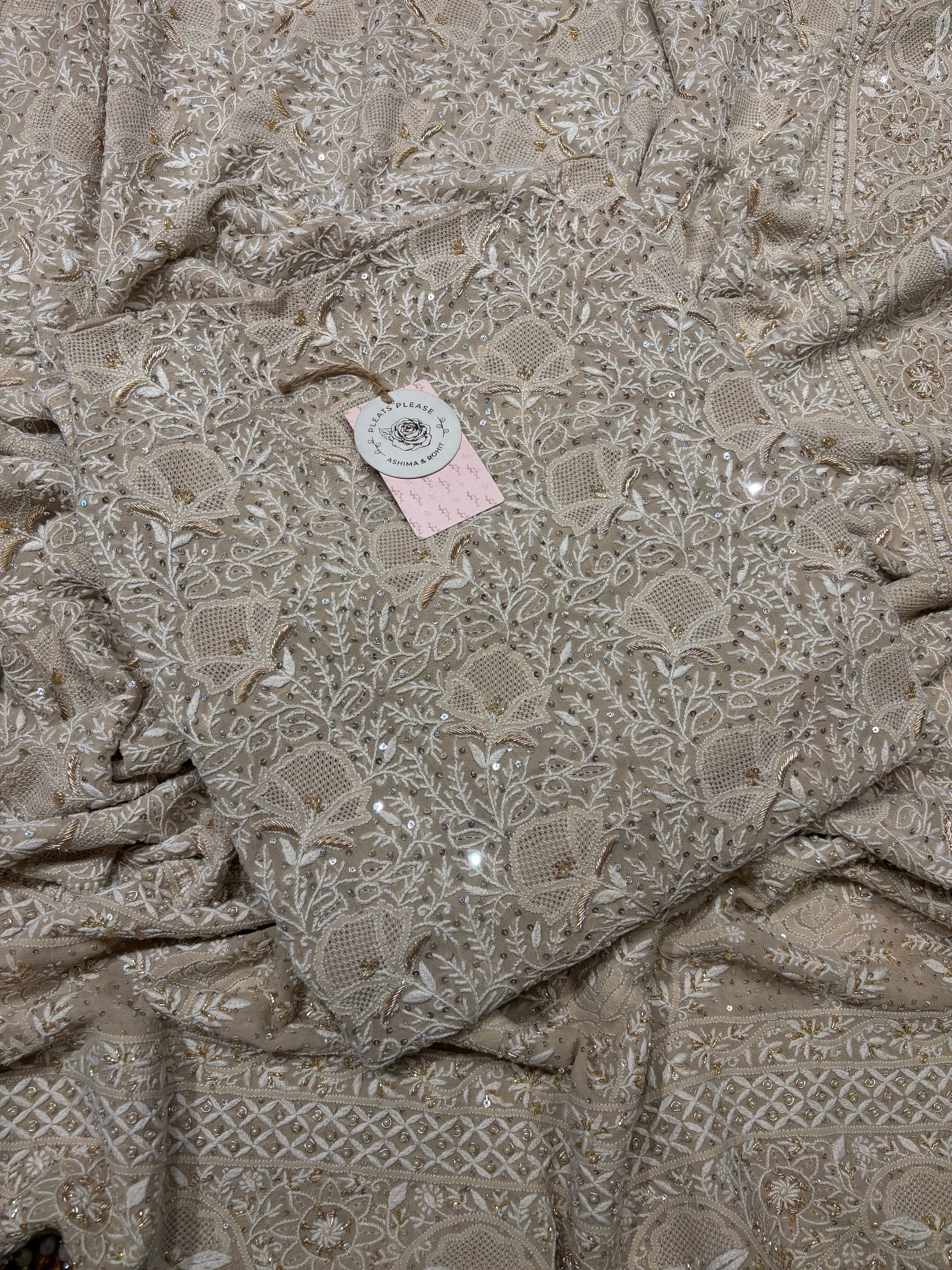 Coffee mocha Pure and Premium Georgette Kurta and Dupatta set