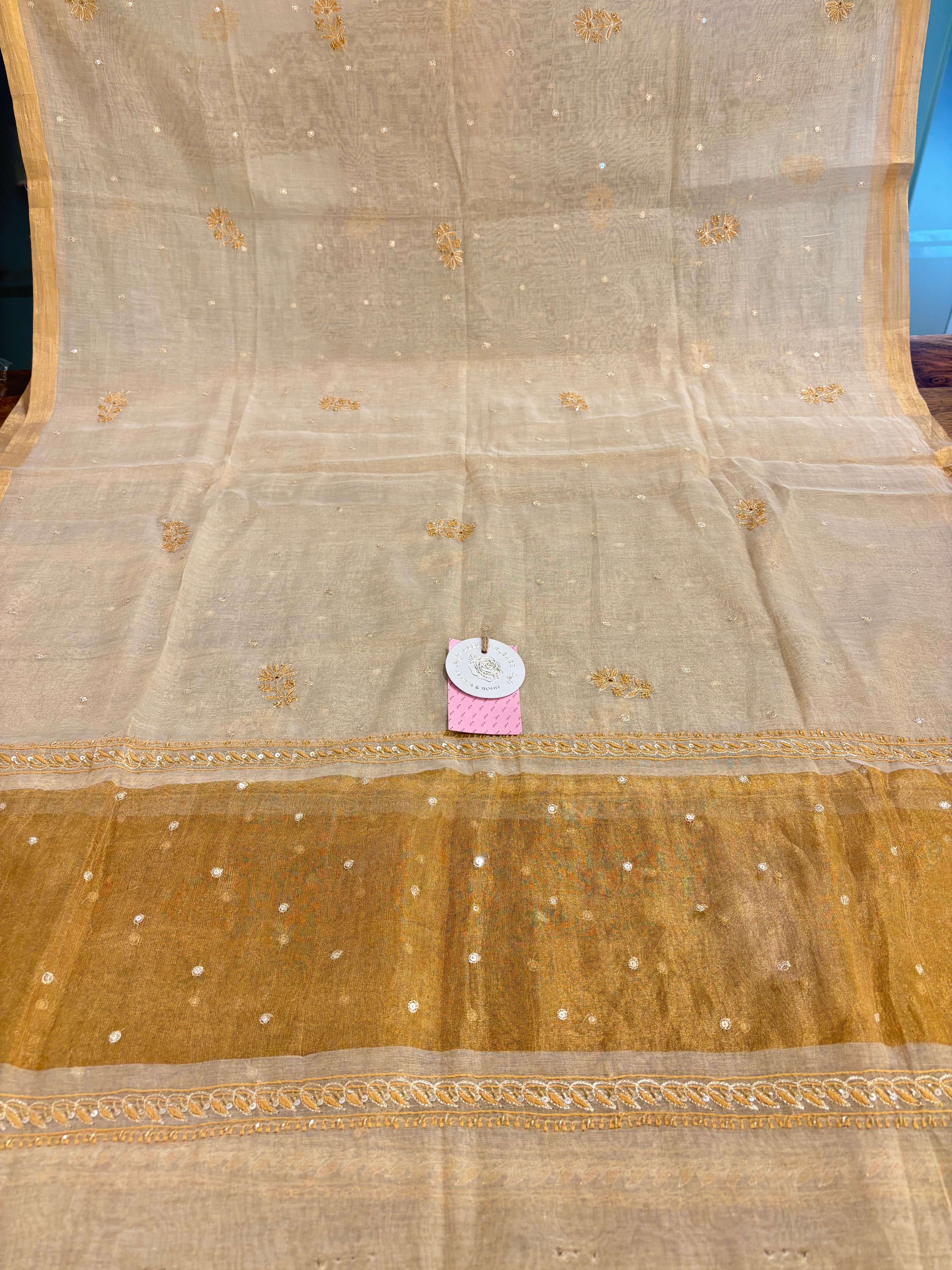 Dyeable Pure & Premium Tissue Chikankari Kurta & Dupatta
