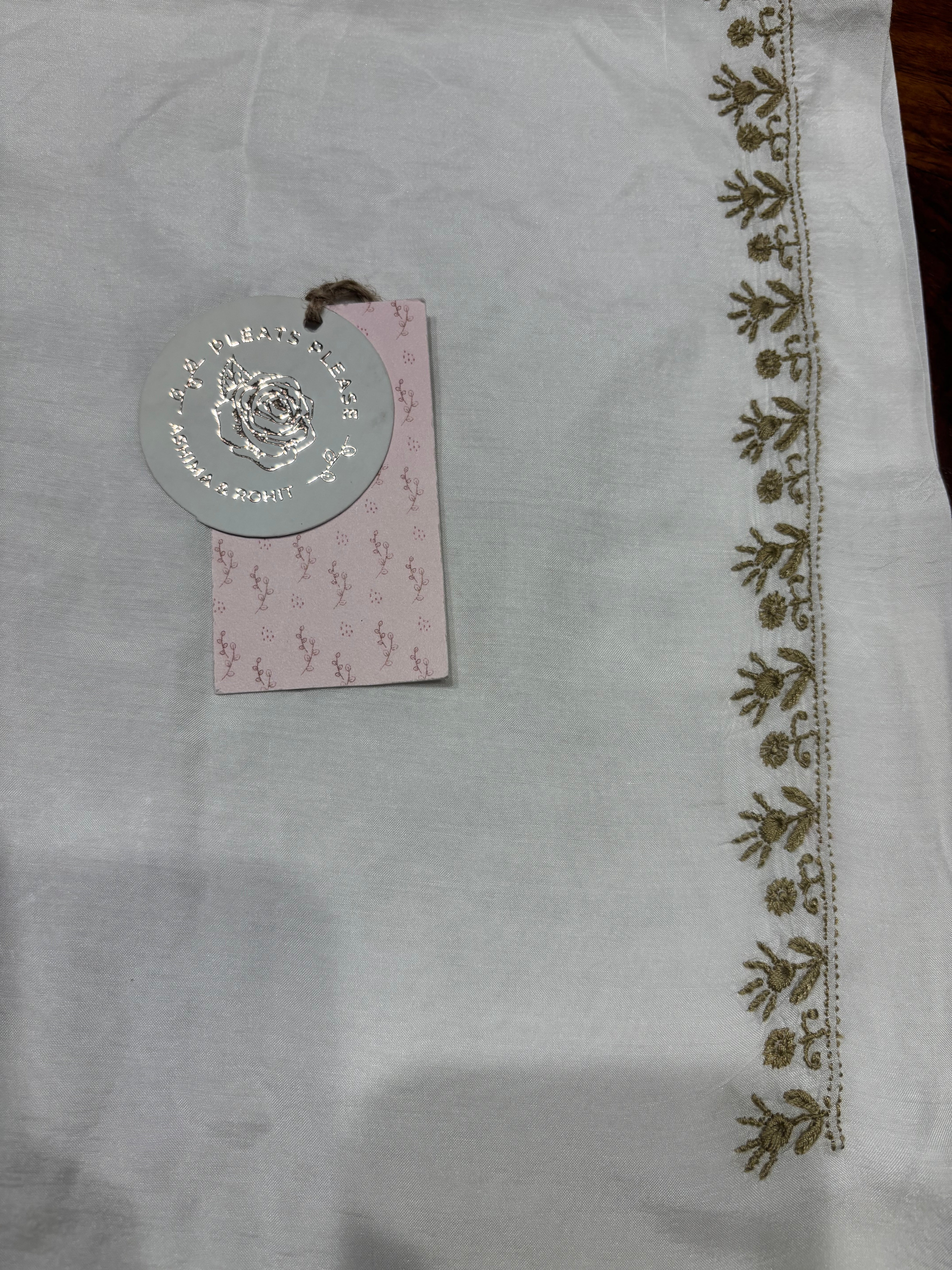 Dyeable Pure Muslin Silk Chikankari Men’s Kurta Fabric
