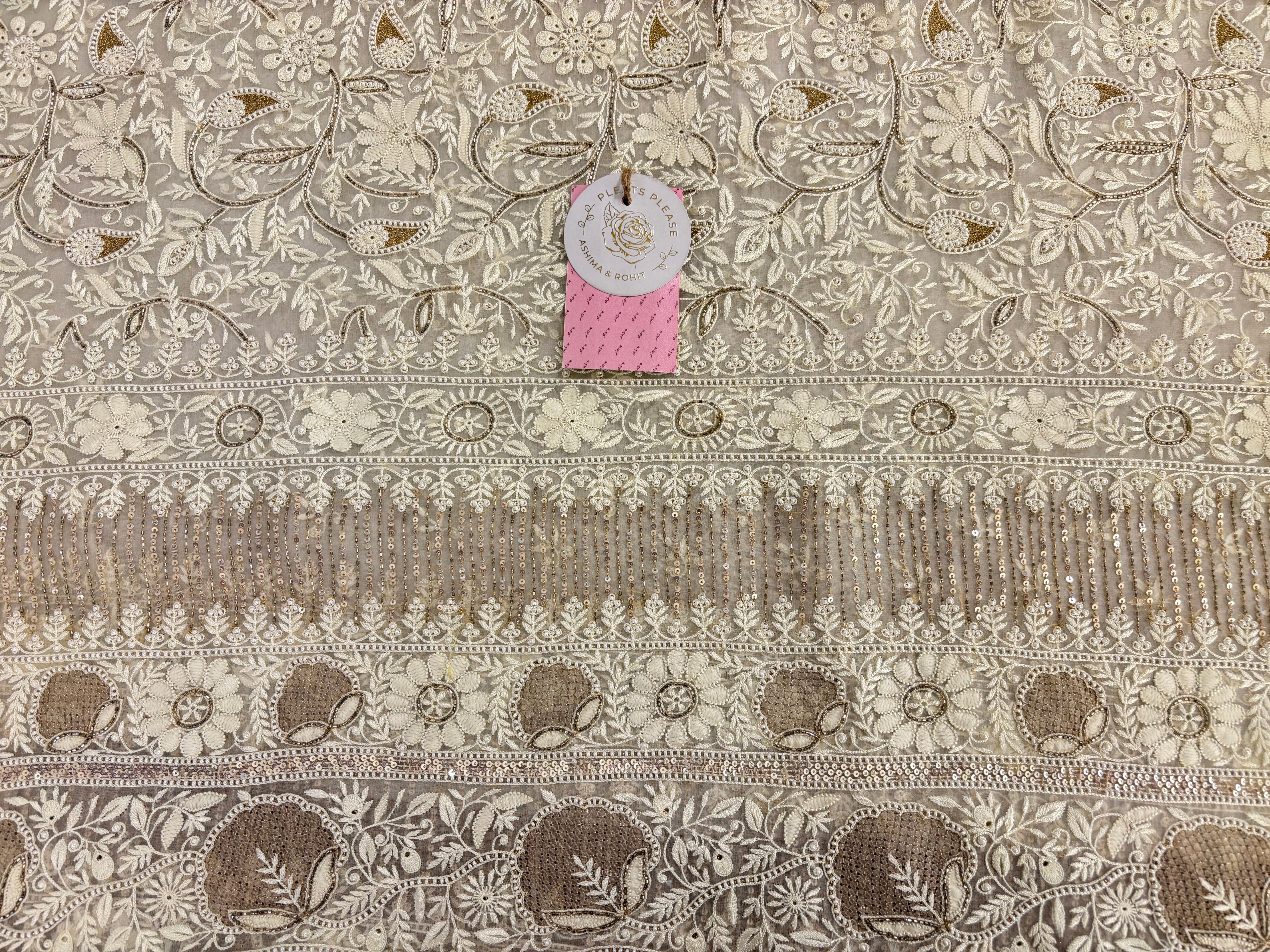 Ivory Pure & Premium Organza Chikankari Kurta & Dupatta