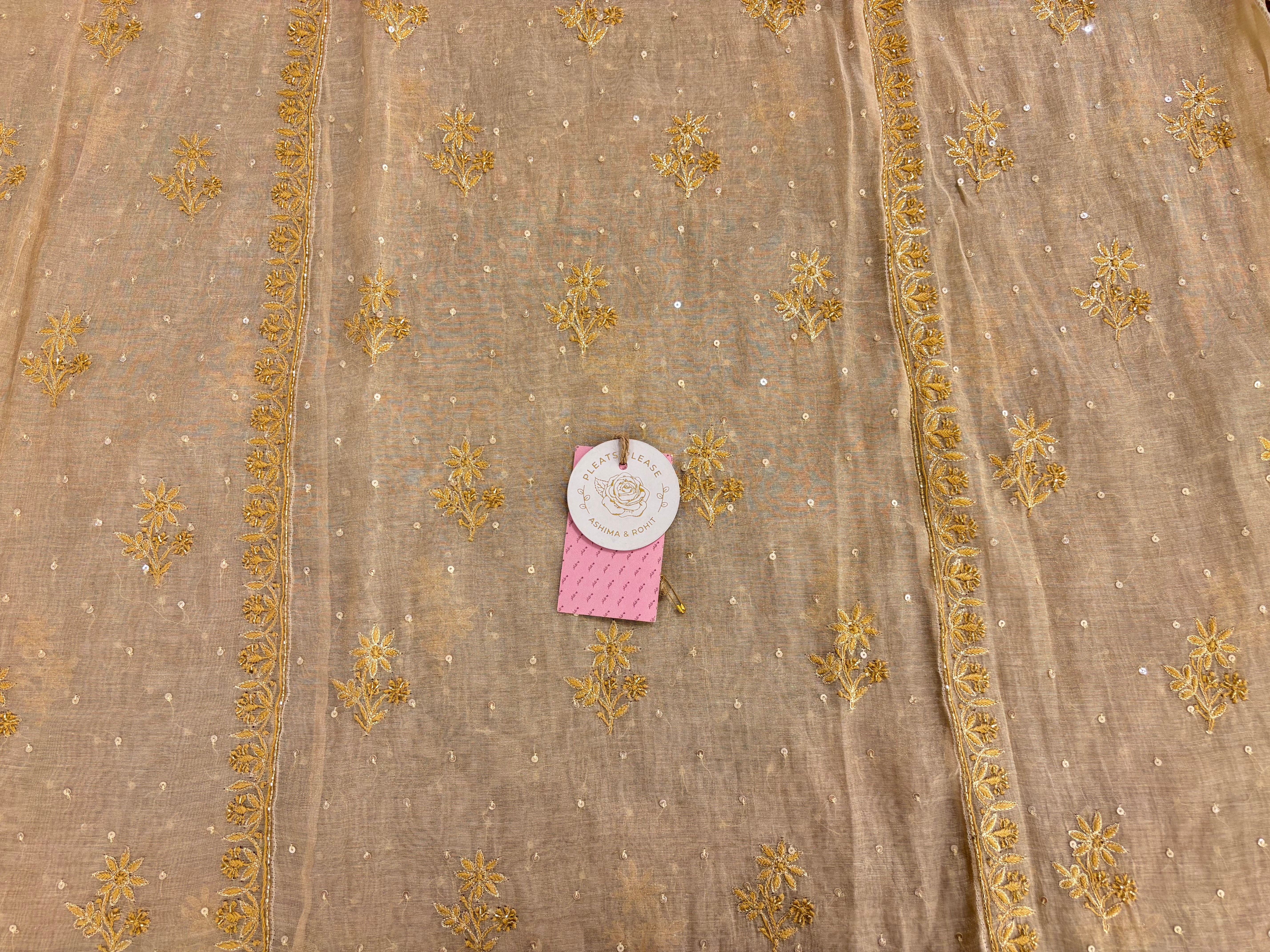 Dyeable Pure & Premium Tissue Chikankari Kurta & Dupatta
