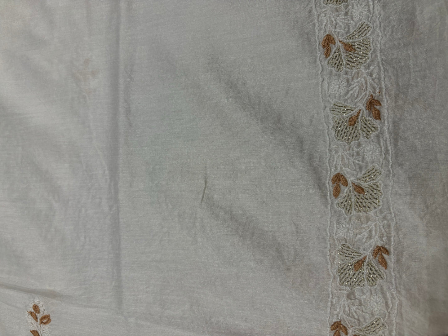 Dyeable Silk Chikankari Men's Kurta