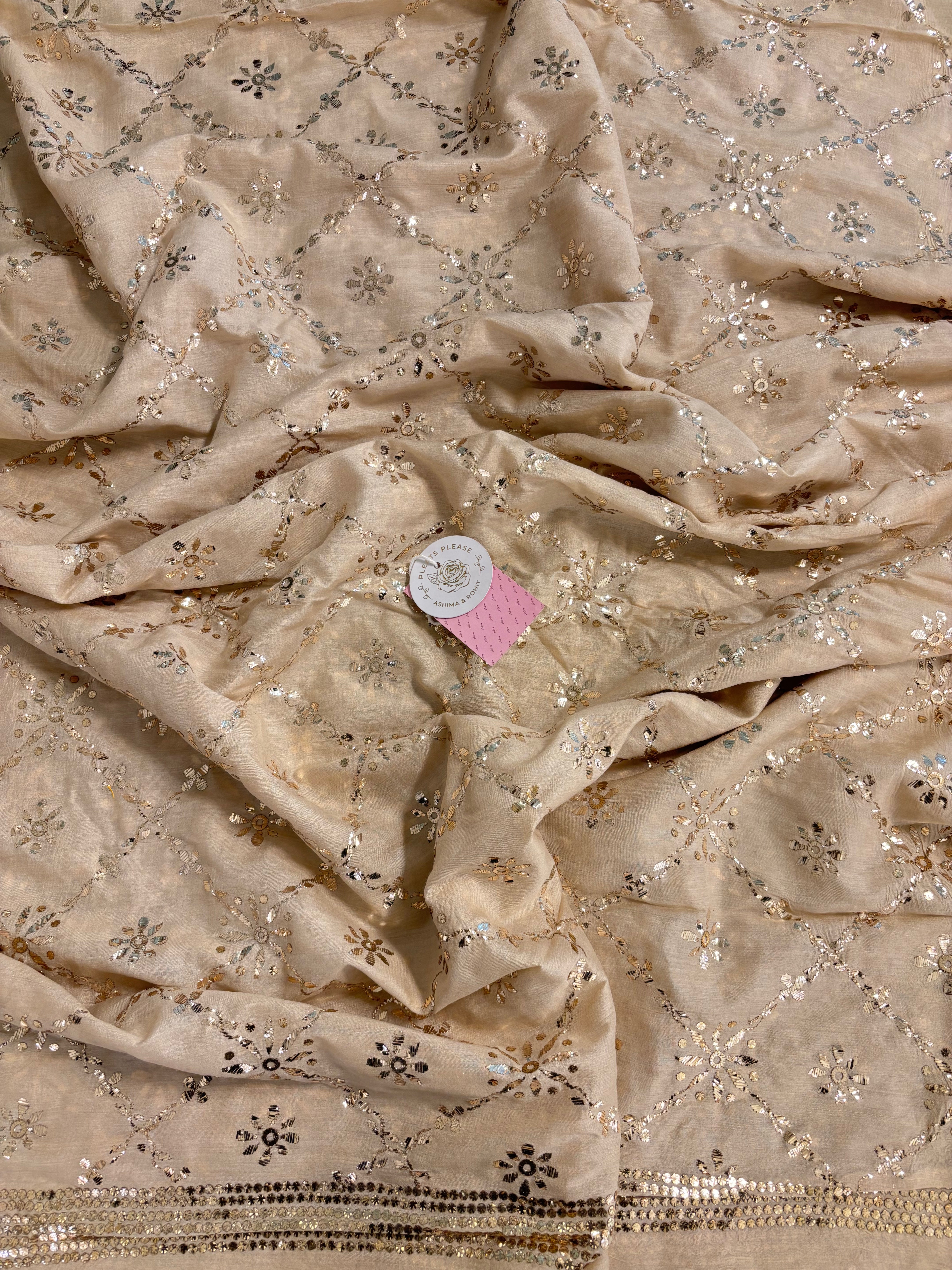 Dyeable Munga Silk Badla Kurta & Chaddar Dupatta