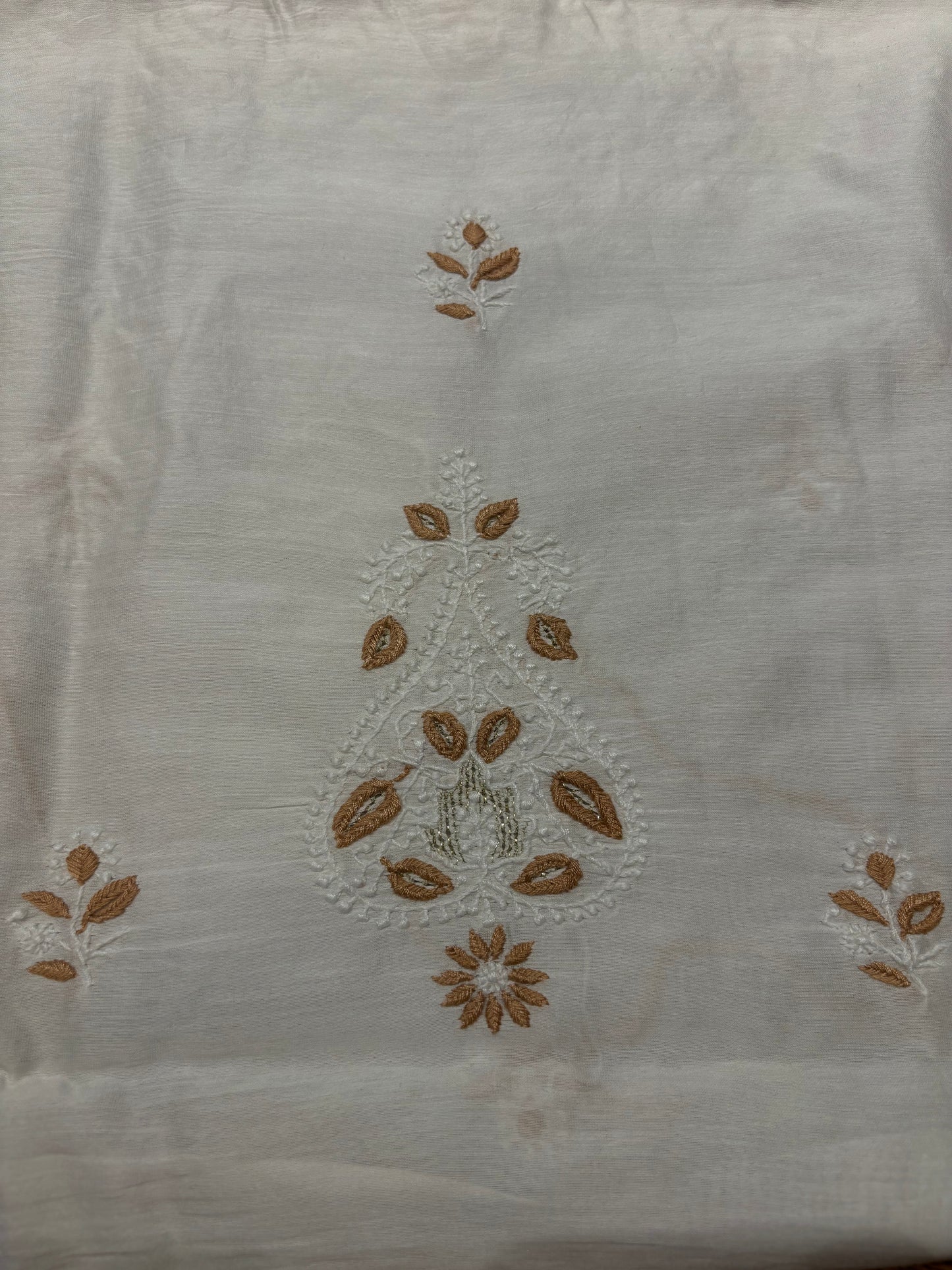 Dyeable Silk Chikankari Men's Kurta