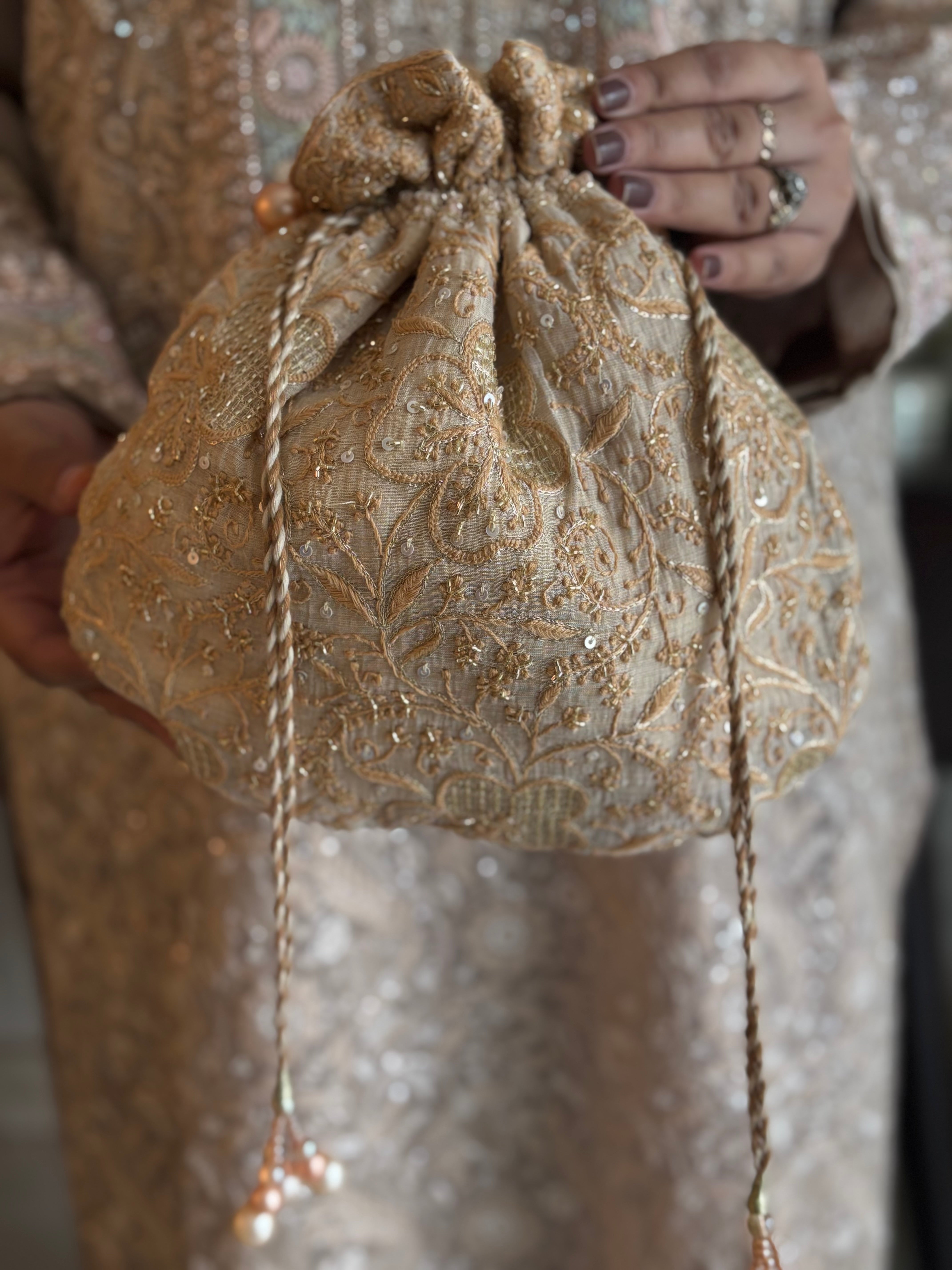 Natural Pure Tissue Chikankari Batua