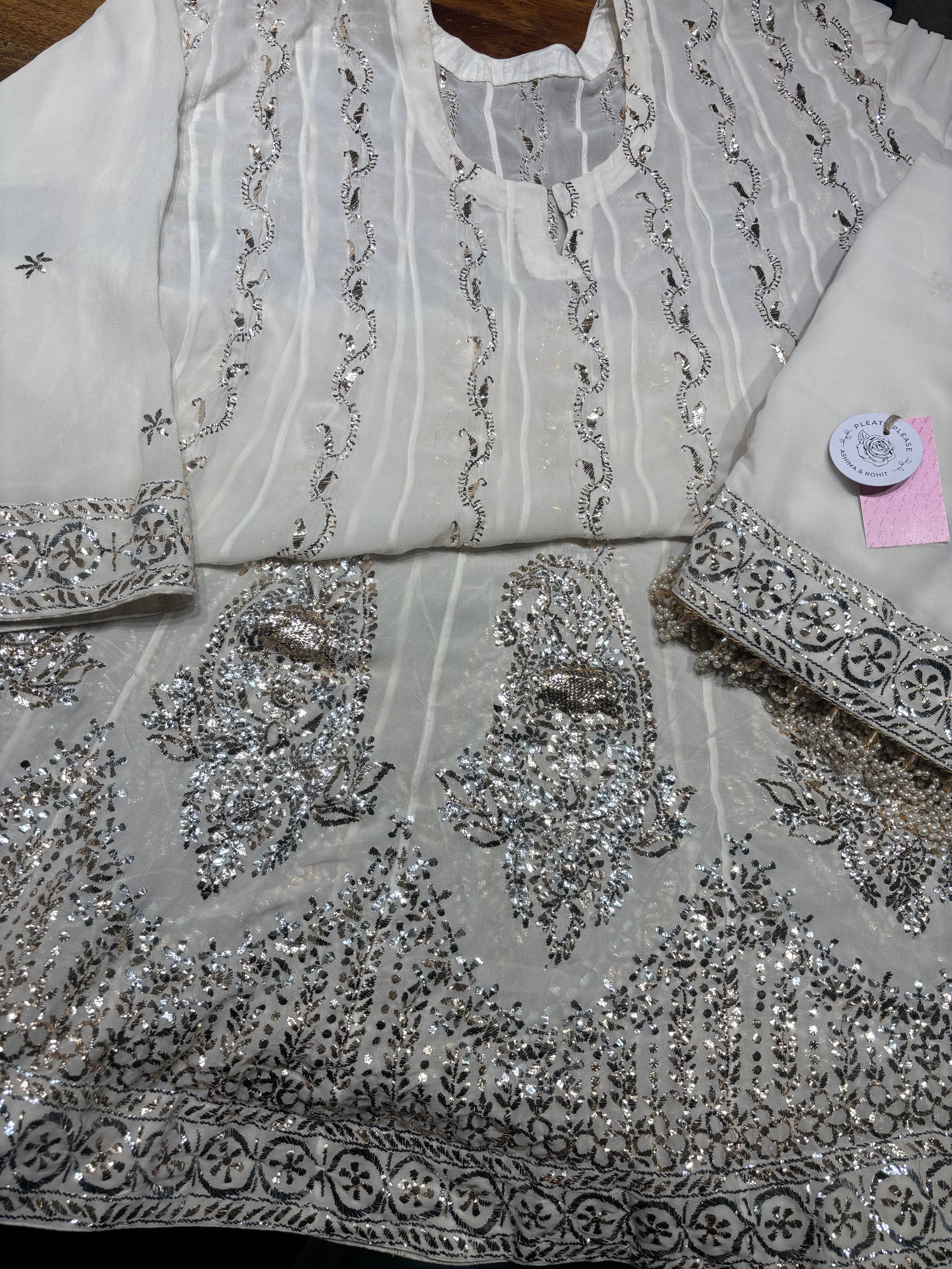 Dyeable Pure & Premium Georgette Badla Anarkali & Dupatta