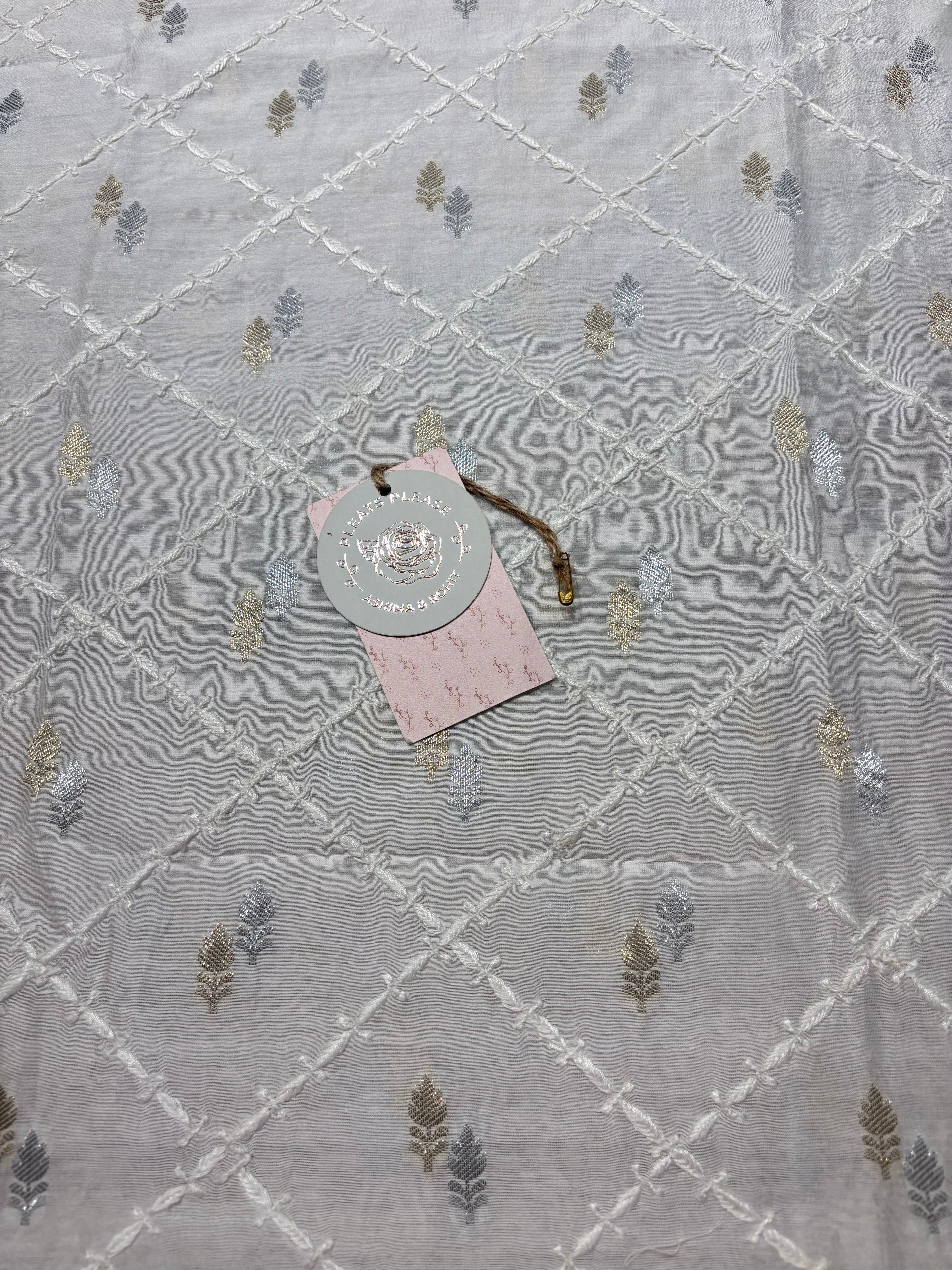 Dyeable Chanderi Silk Chikankari Men’s Kurta