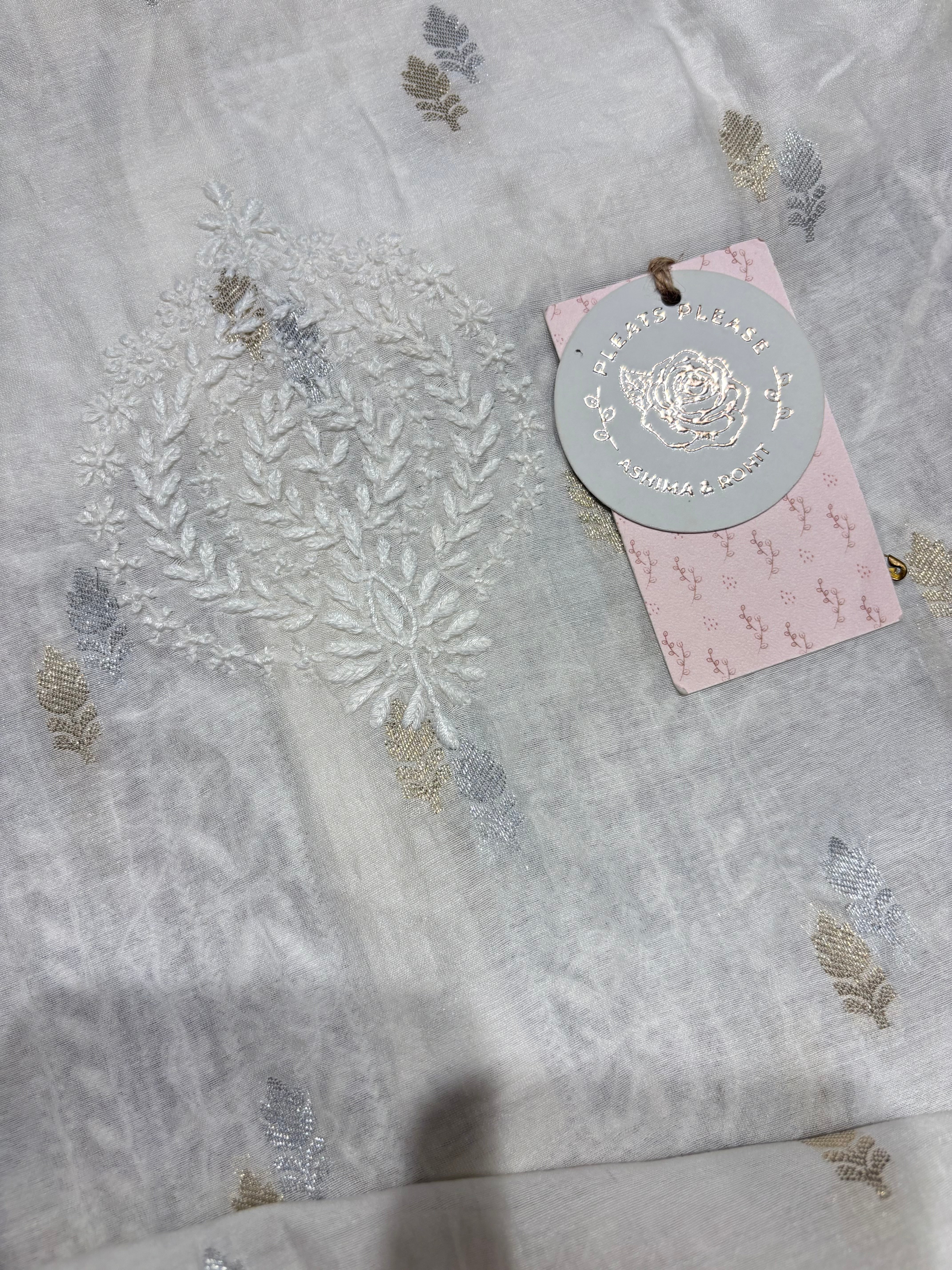Dyeable Chanderi Silk Chikankari Men’s Kurta