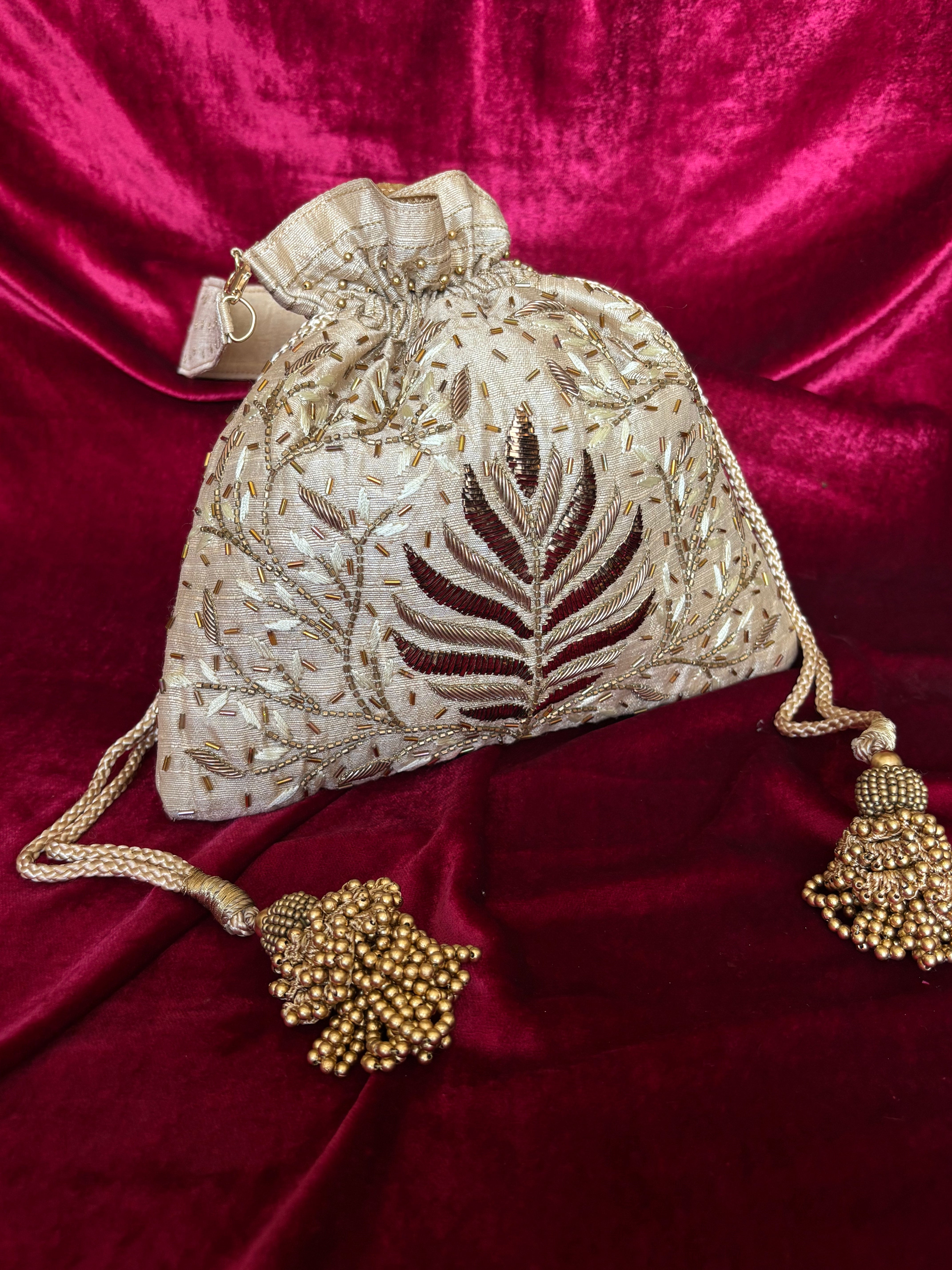 Ivory Zardozi & Mukaish Potli