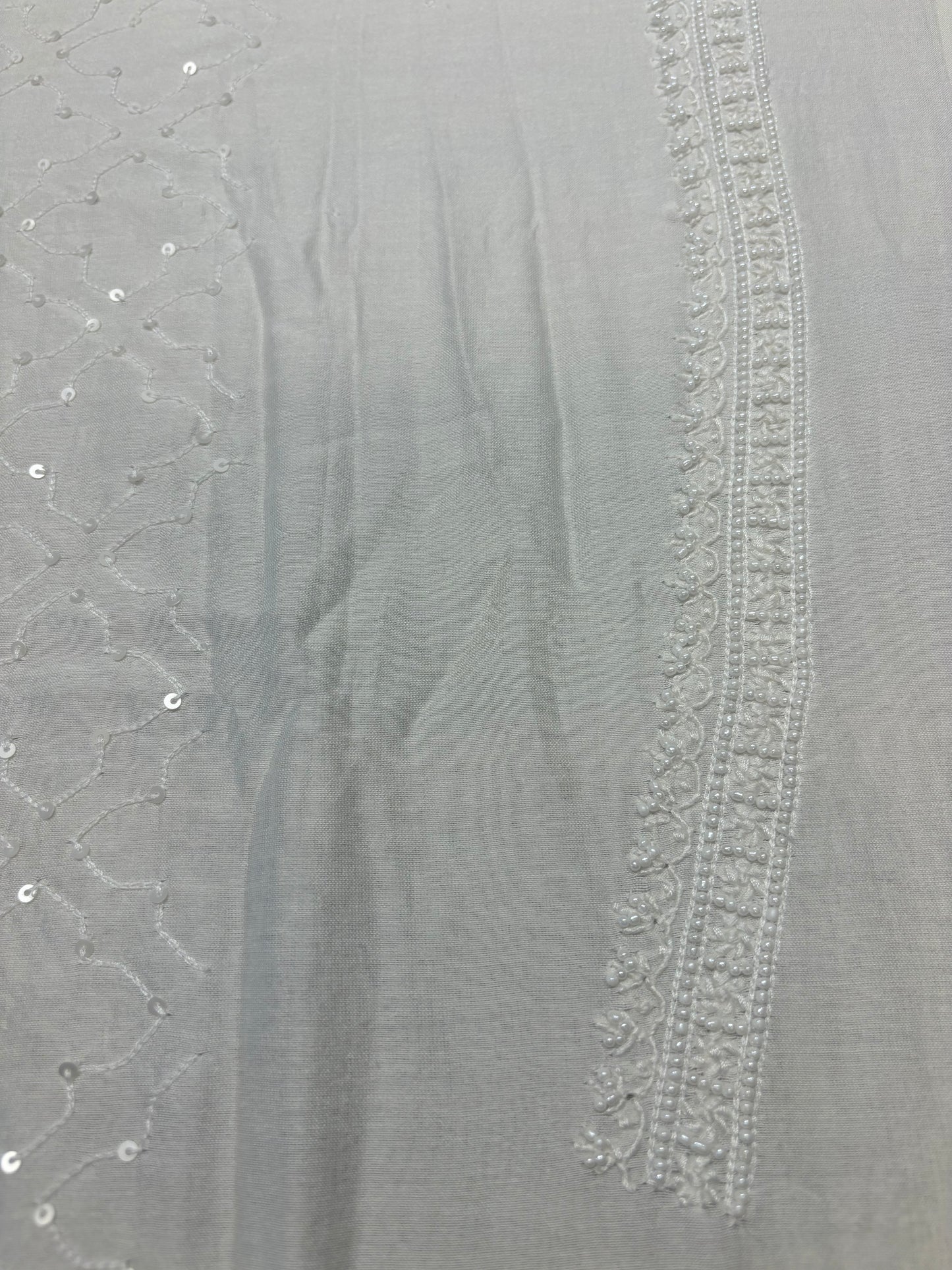 Dyeable Chanderi Silk Chikankari Men's Kurta