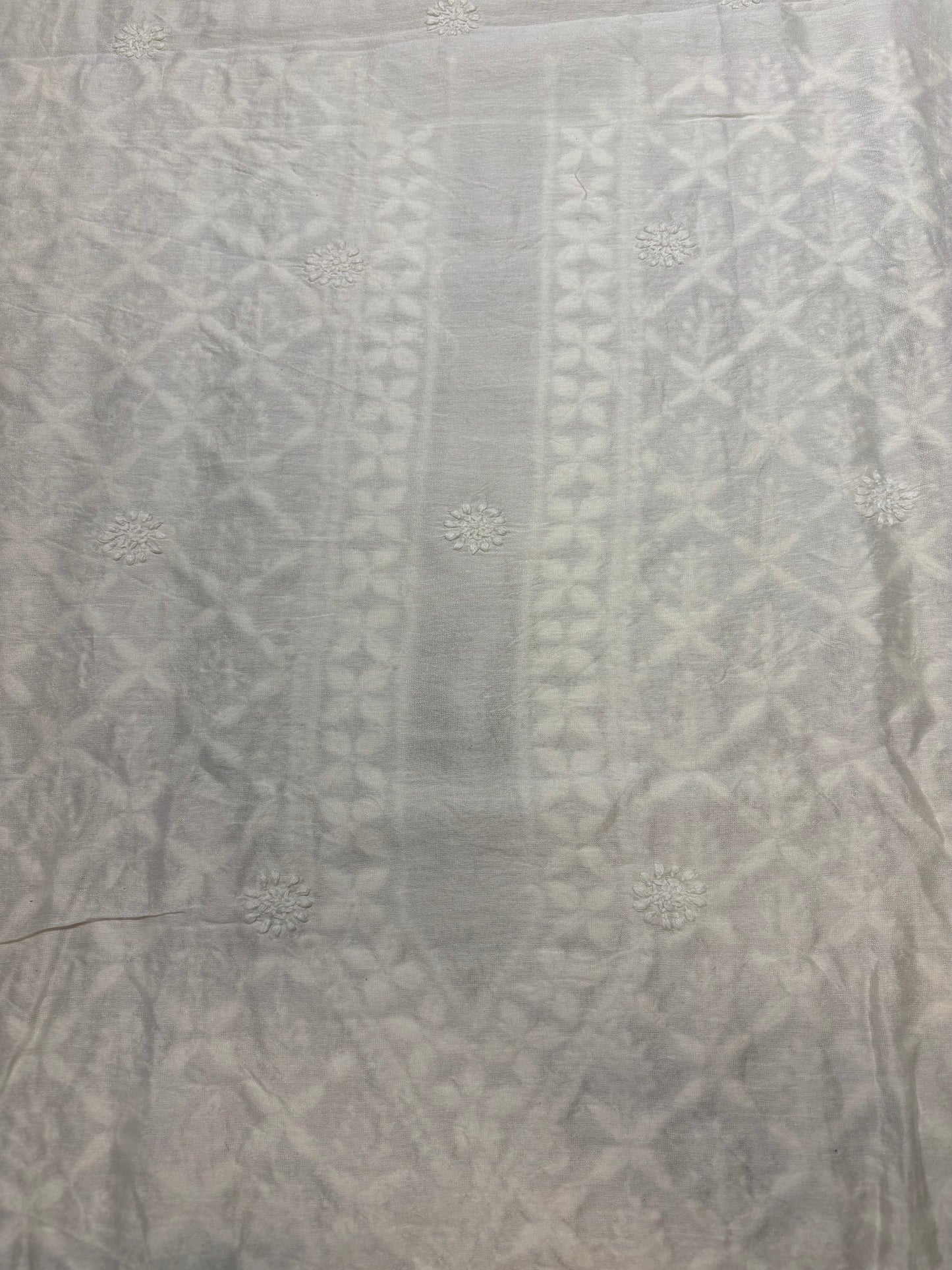 Dyeable Chanderi Silk Chikankari Men's Kurta