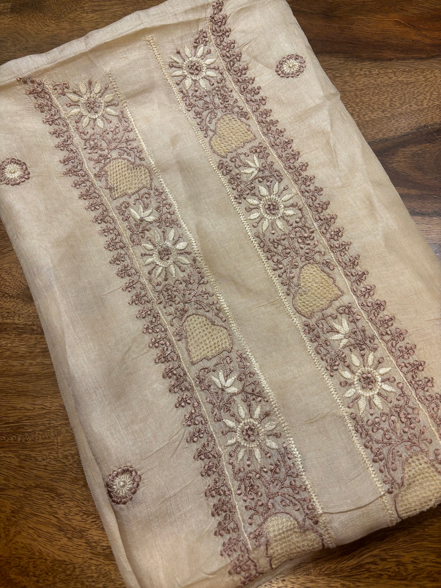 Dyeable Tussar Silk Chikankari Men's Kurta