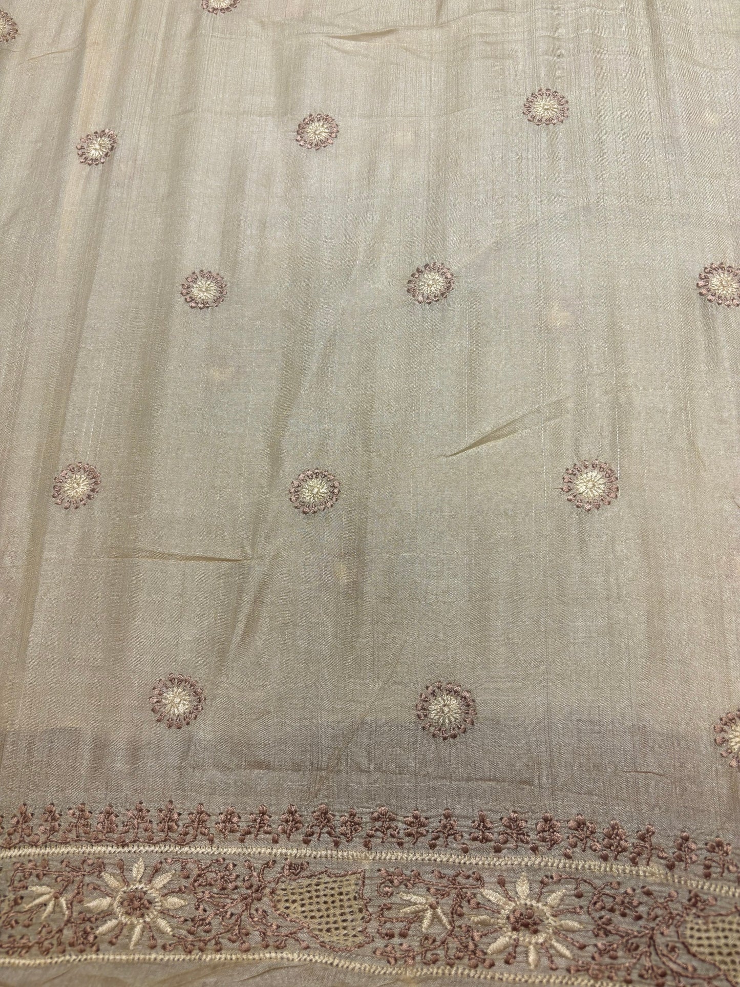 Dyeable Tussar Silk Chikankari Men's Kurta