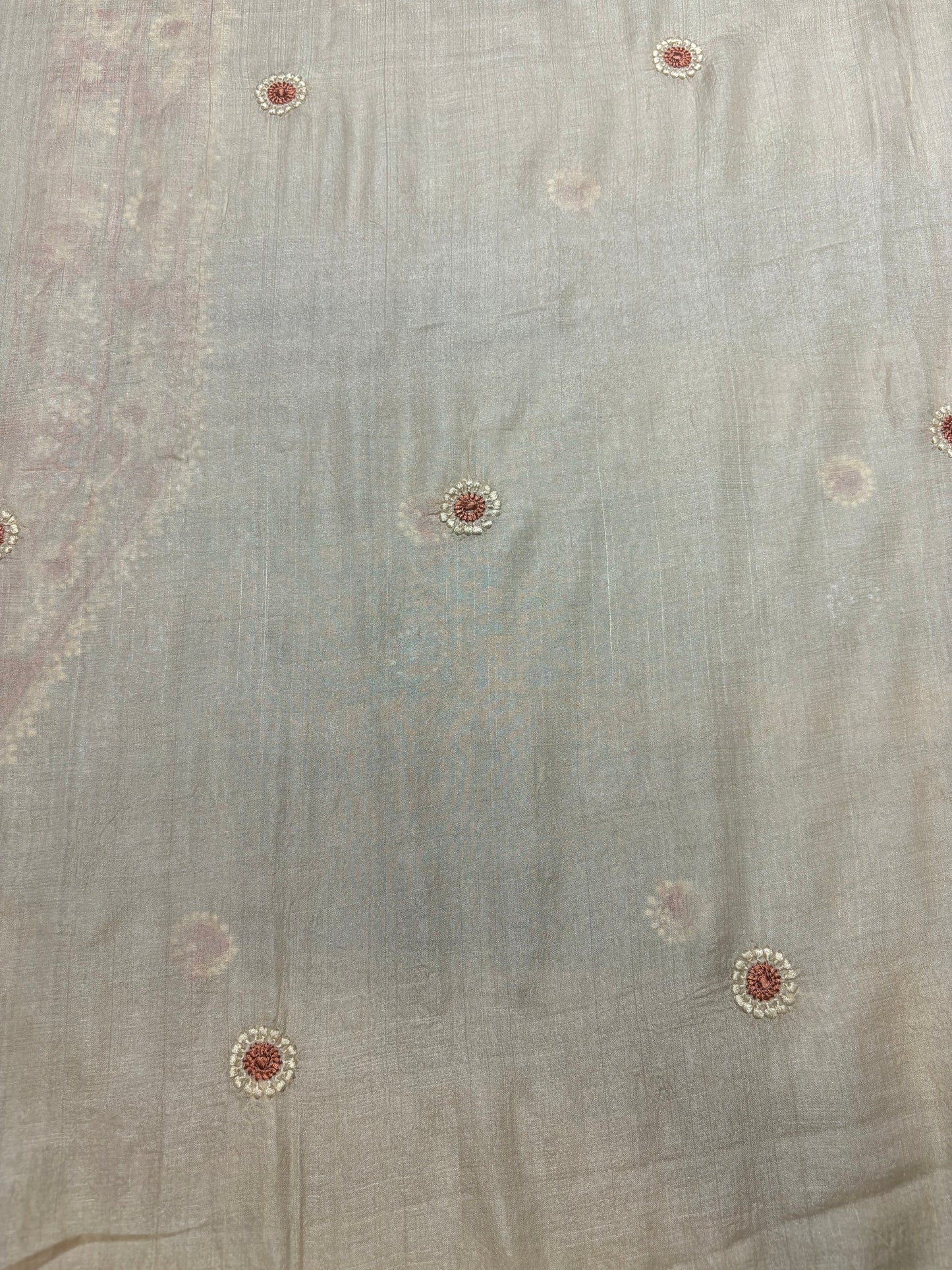 Dyeable Tussar Silk Chikankari Men's Kurta