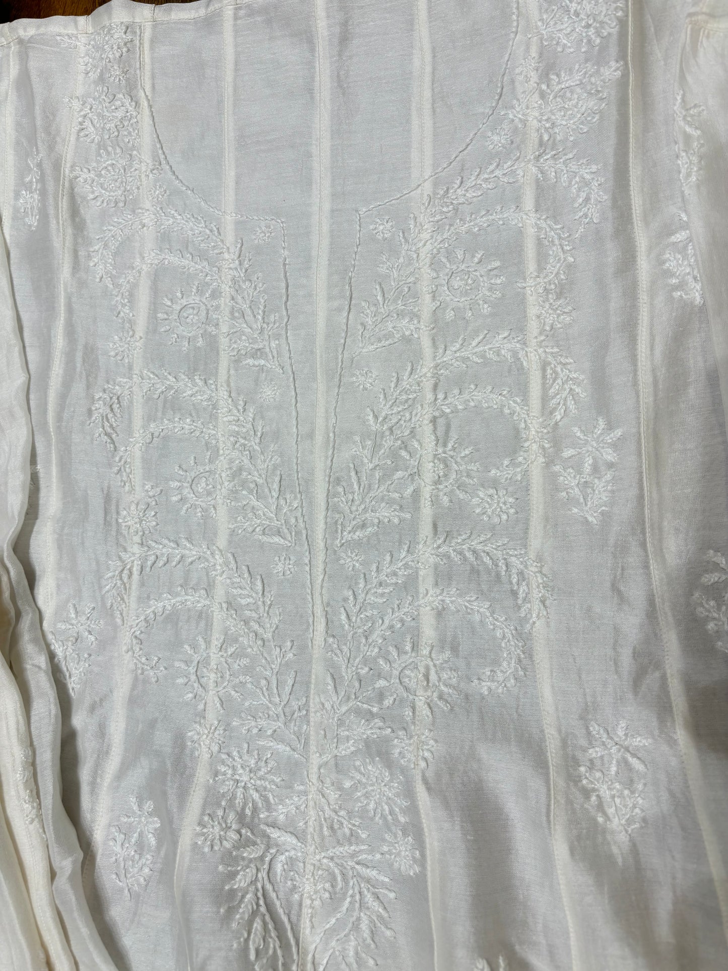 Dyeable Chanderi Silk Chikankari Co-Ord Set