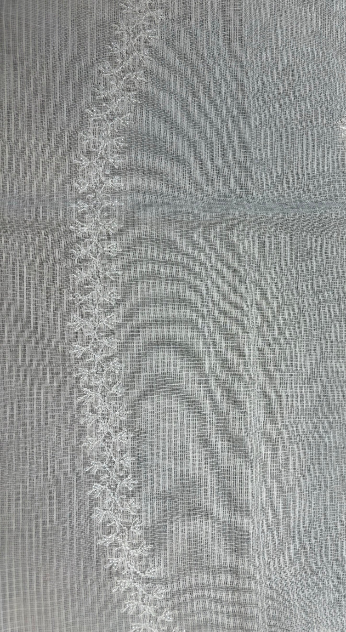 Dyeable Kota Chikankari Men's Kurta Fabric