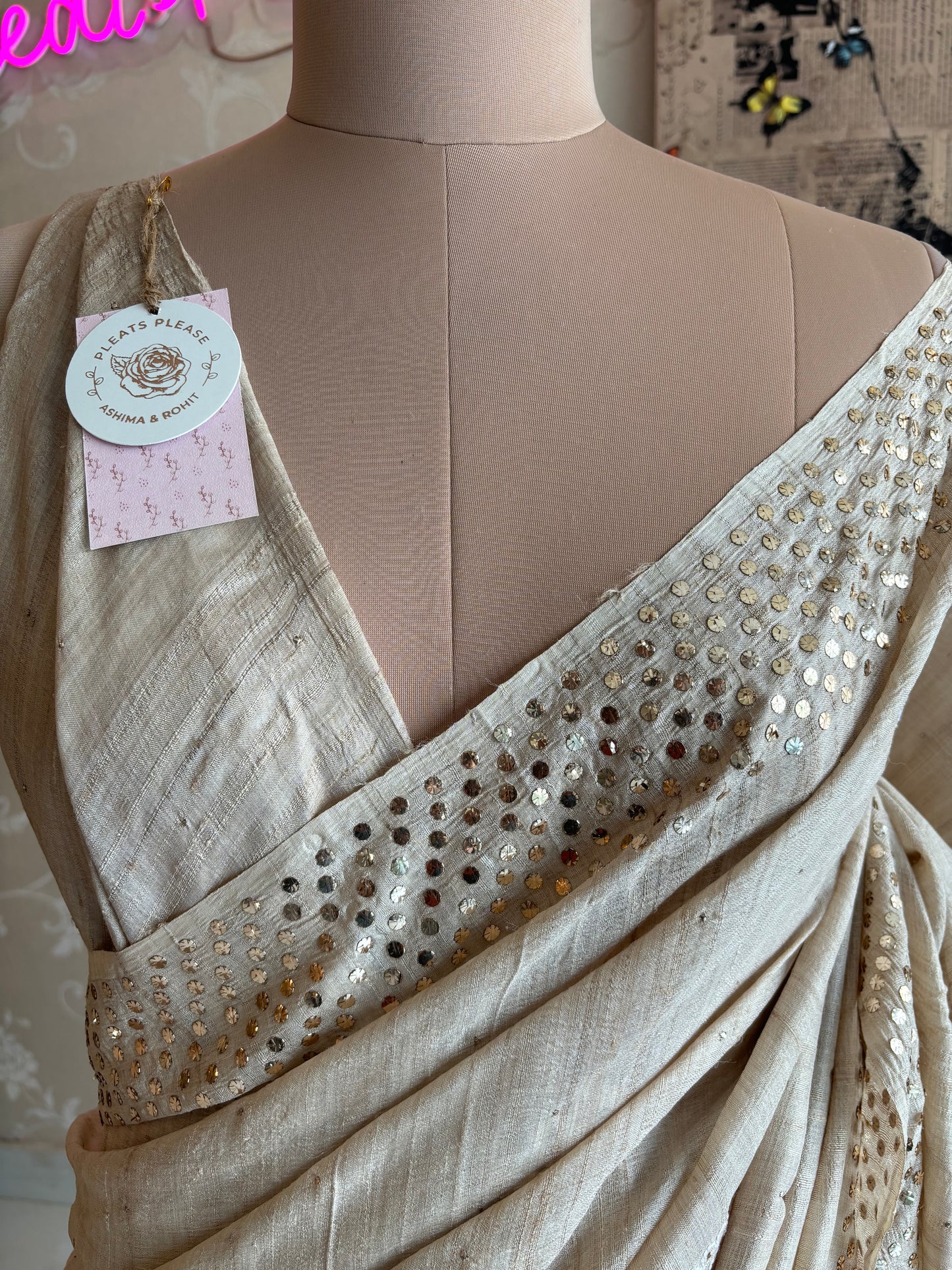 Dyeable Silk Chikankari Saree