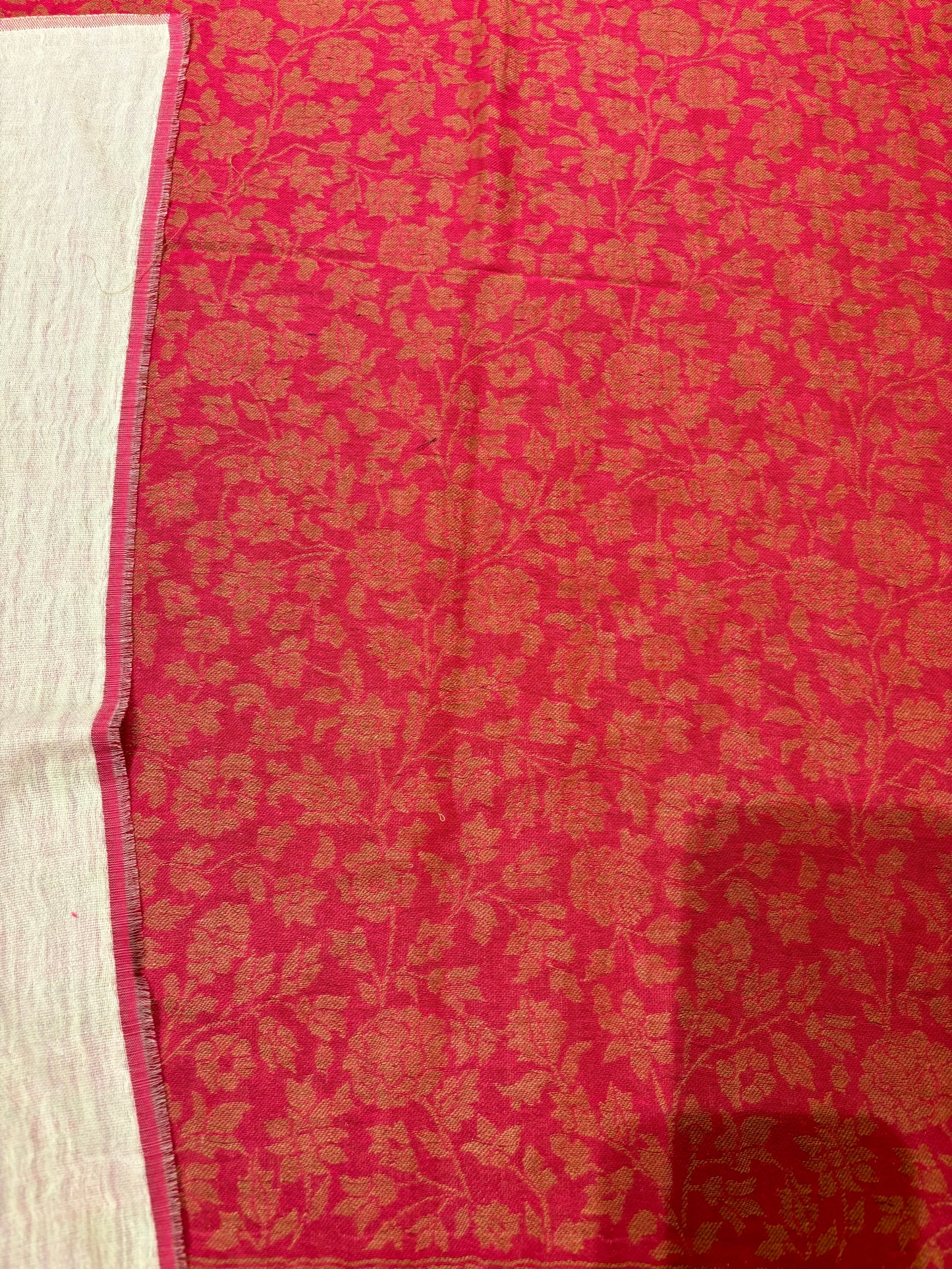 Red and Ivory Kani Reversible Shawl