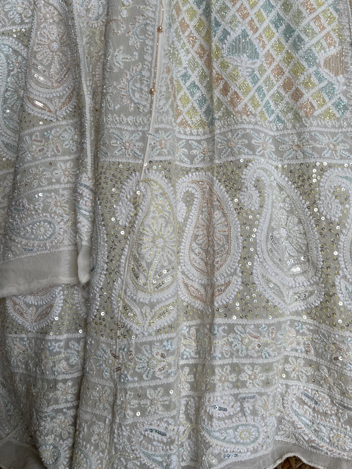 Pure Georgette Chikankari Lehanga Set