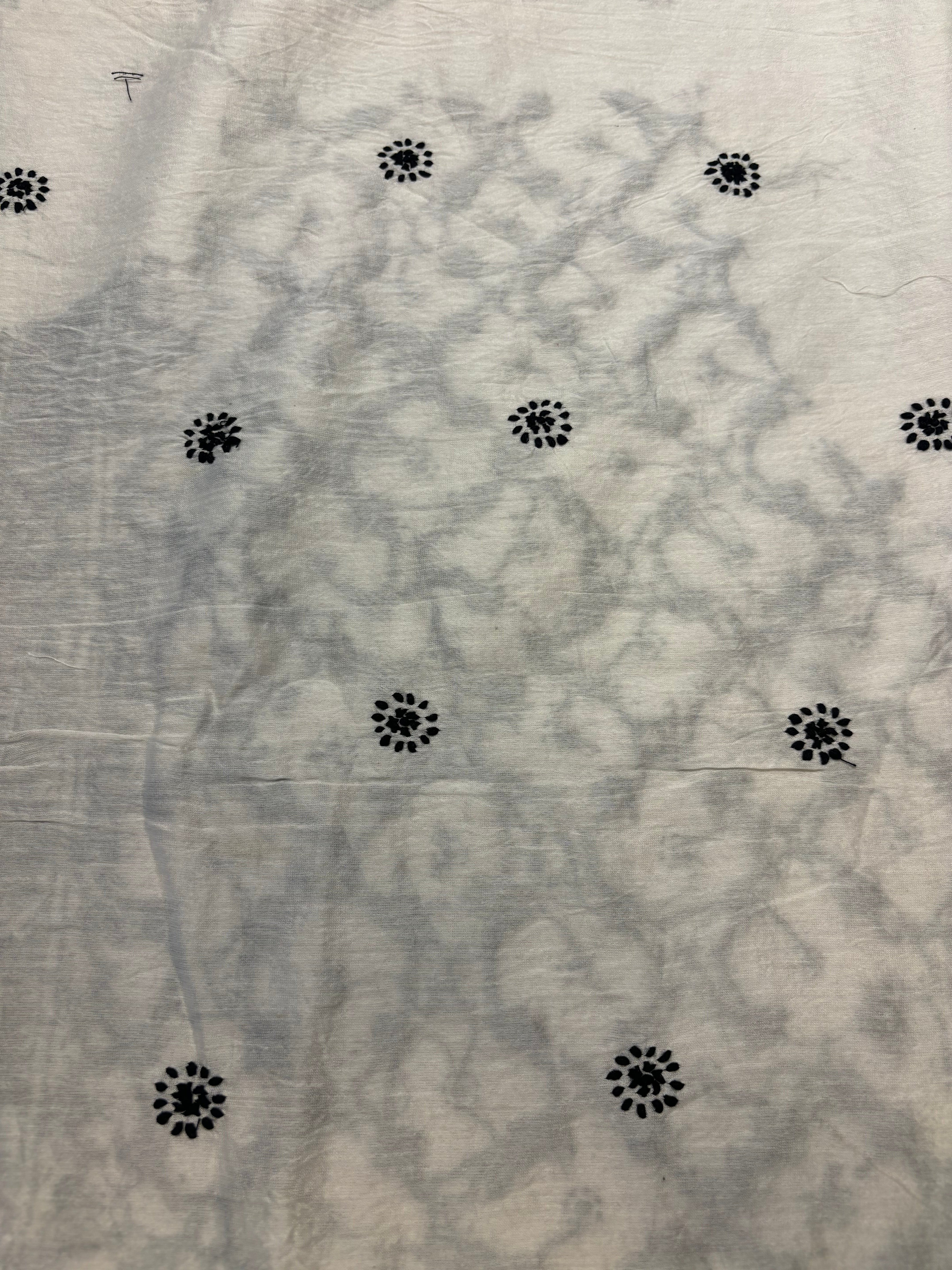 Dyeable Chanderi Silk Chikankari Men's Kurta Fabric