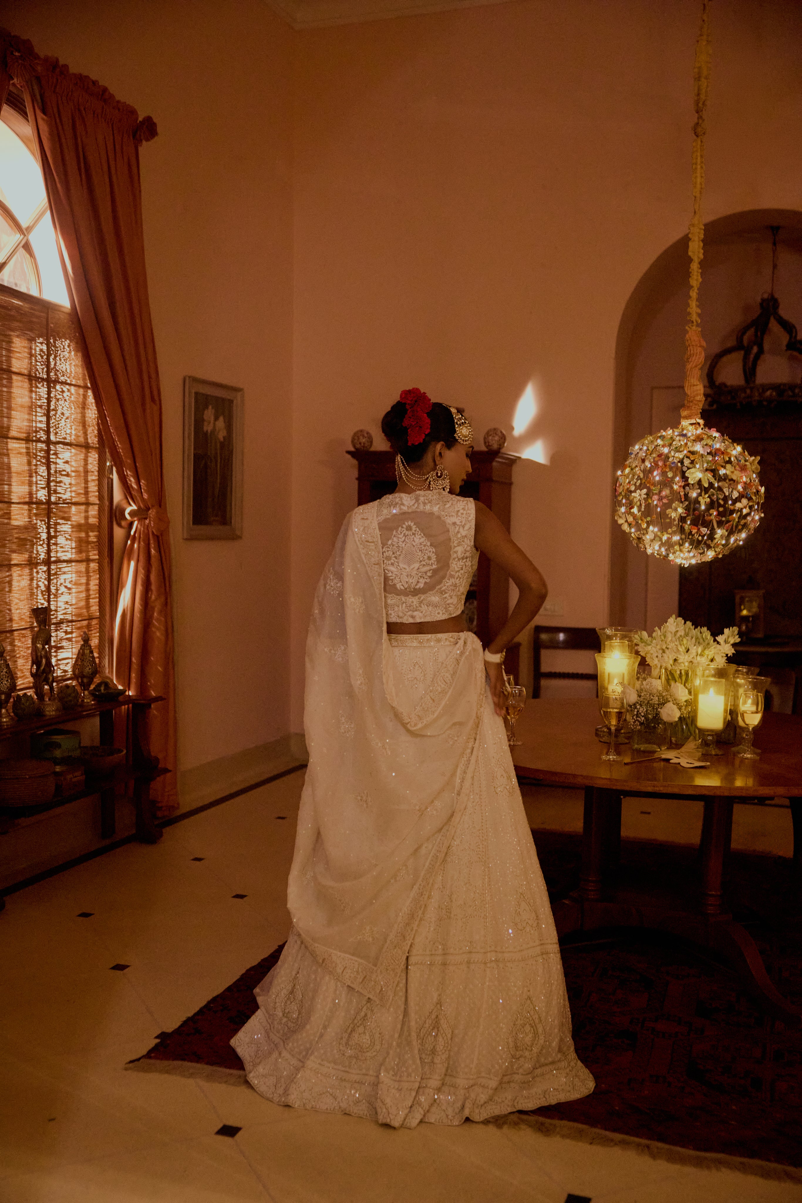 Off White Pure & Premium Georgette Chikankari Lehenga